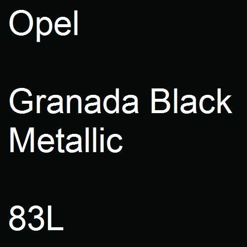 Opel, Granada Black Metallic, 83L.